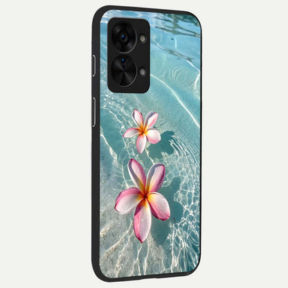  Floating Bloom Bliss back cover For OnePlus Nord 2T slim fit glass case with vibrant aesthetic design