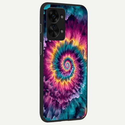  Galactic Spiral Burst back cover For OnePlus Nord 2T slim fit glass case with vibrant aesthetic design