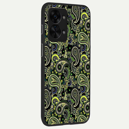  Green Lemon back cover For OnePlus Nord 2T slim fit glass case with vibrant aesthetic design