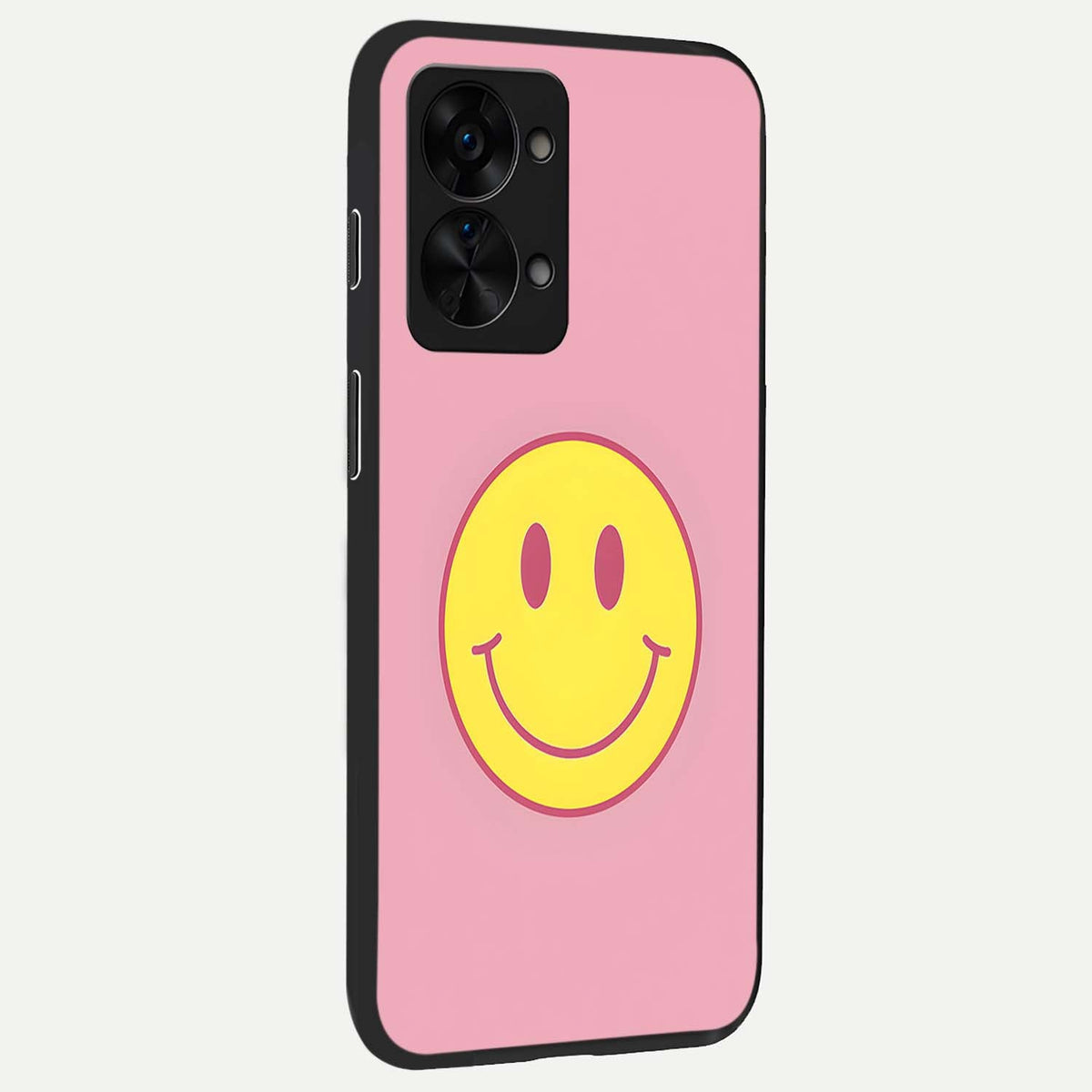  Happy Pink Mood back cover For OnePlus Nord 2T slim fit glass case with vibrant aesthetic design