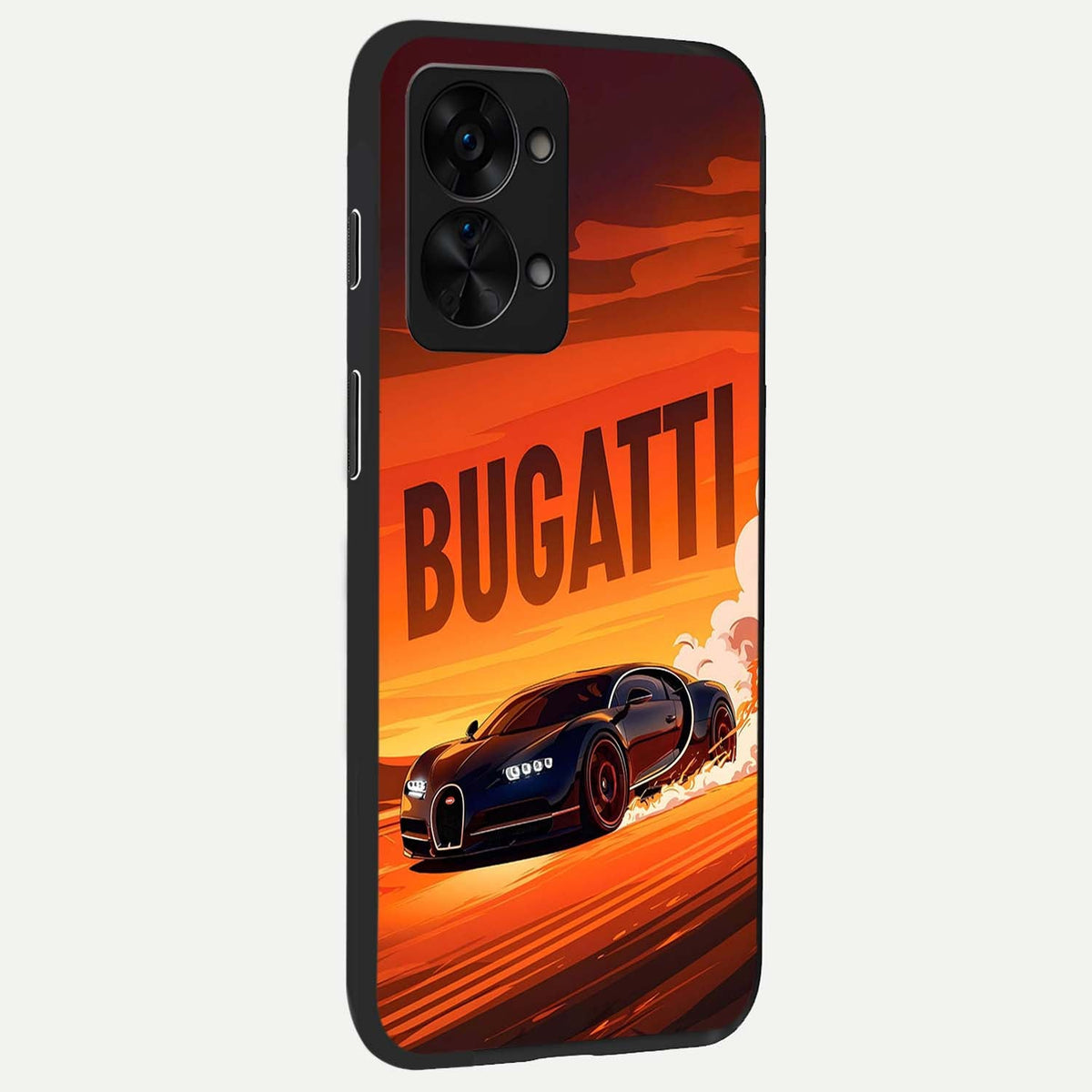  Inferno Bugatti Storm back cover For OnePlus Nord 2T slim fit glass case with vibrant aesthetic design