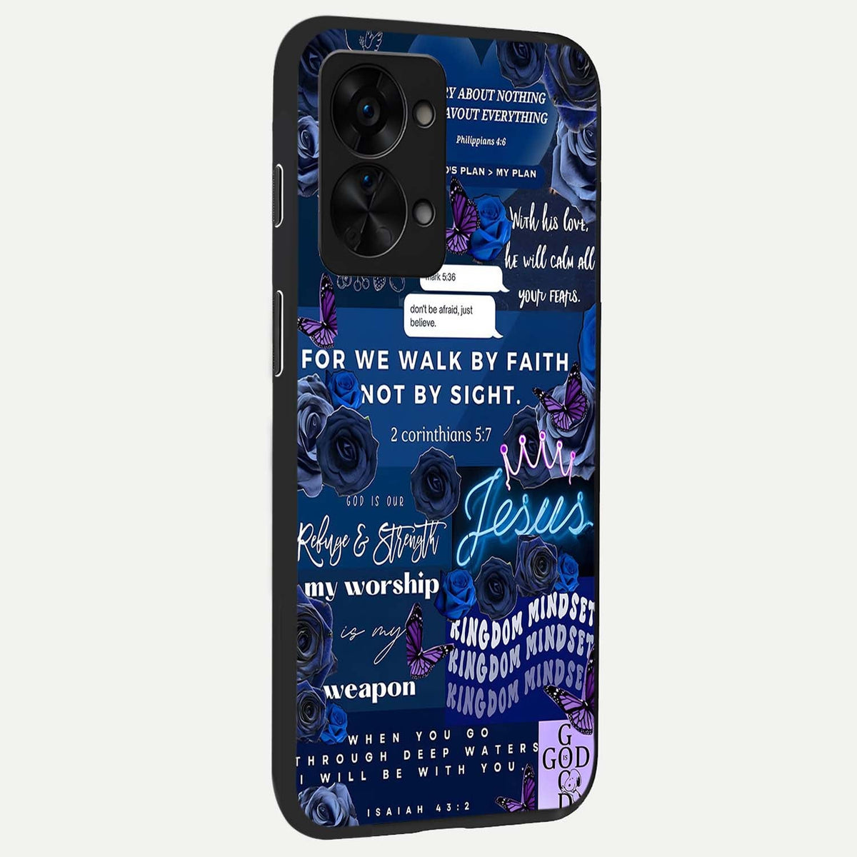  Kingdom Faith Glow back cover For OnePlus Nord 2T slim fit glass case with vibrant aesthetic design