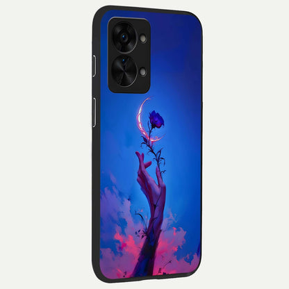  Mystic Hand back cover For OnePlus Nord 2T slim fit glass case with vibrant aesthetic design