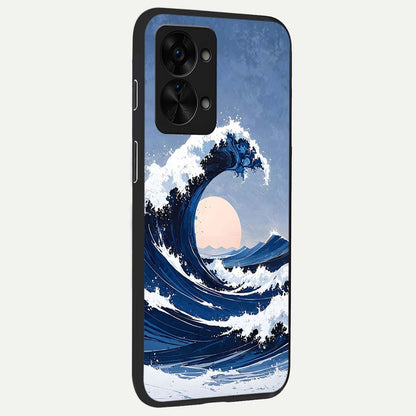  Rising Tide Power back cover For OnePlus Nord 2T slim fit glass case with vibrant aesthetic design