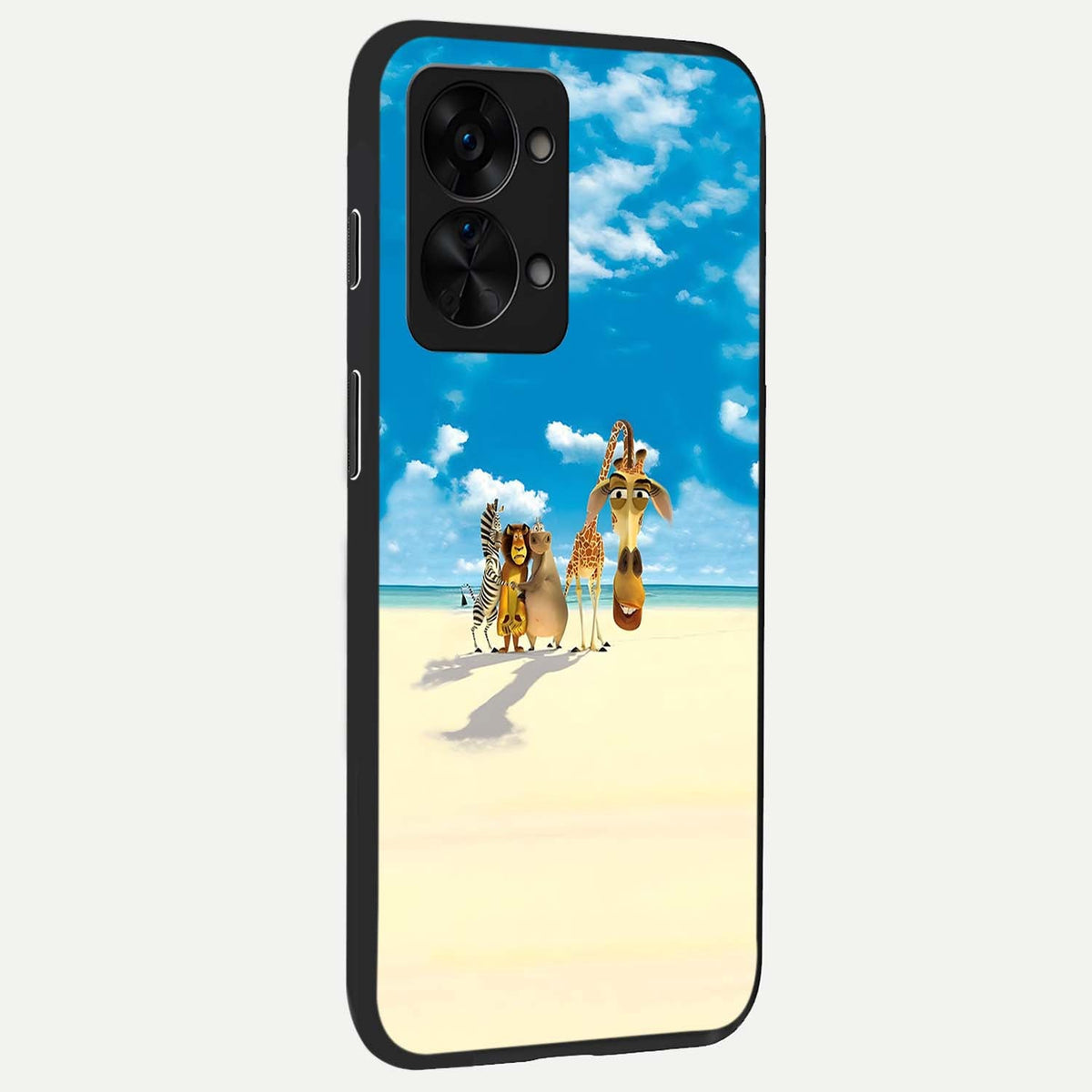  Tropical Fun Squad back cover For OnePlus Nord 2T slim fit glass case with vibrant aesthetic design
