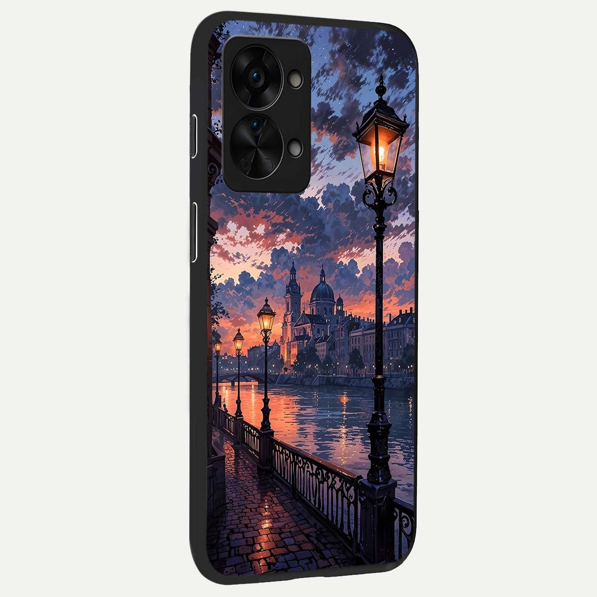  Twilight River Lights back cover For OnePlus Nord 2T slim fit glass case with vibrant aesthetic design