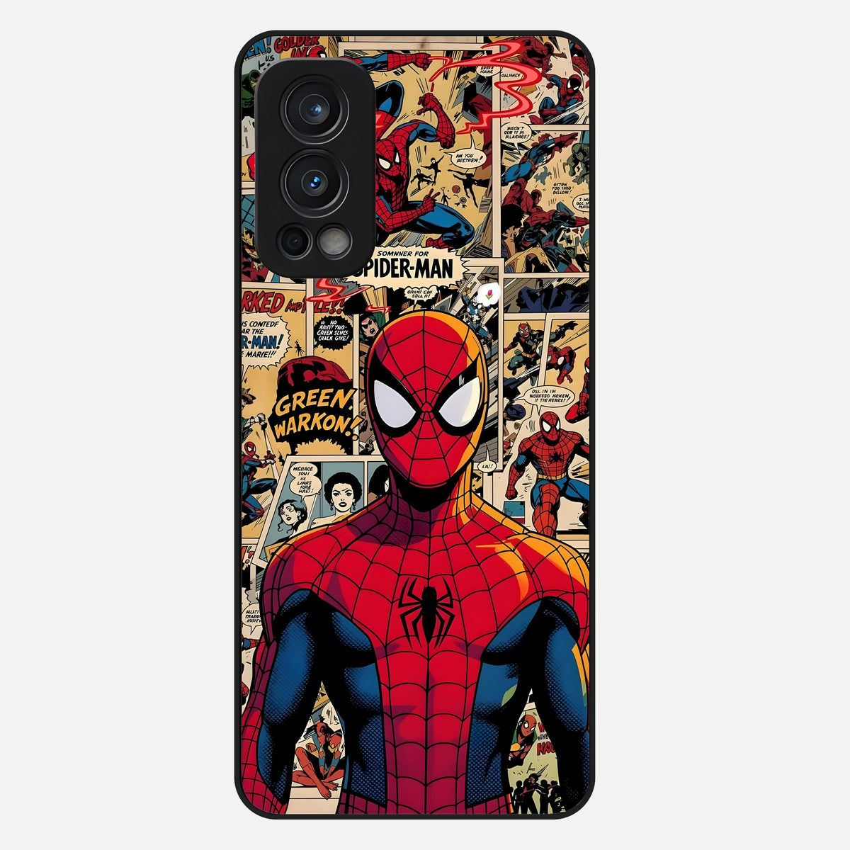  Aesthetic Spider Glass Case For OnePlus Nord 2 back cover – full design glossy printed glass finish