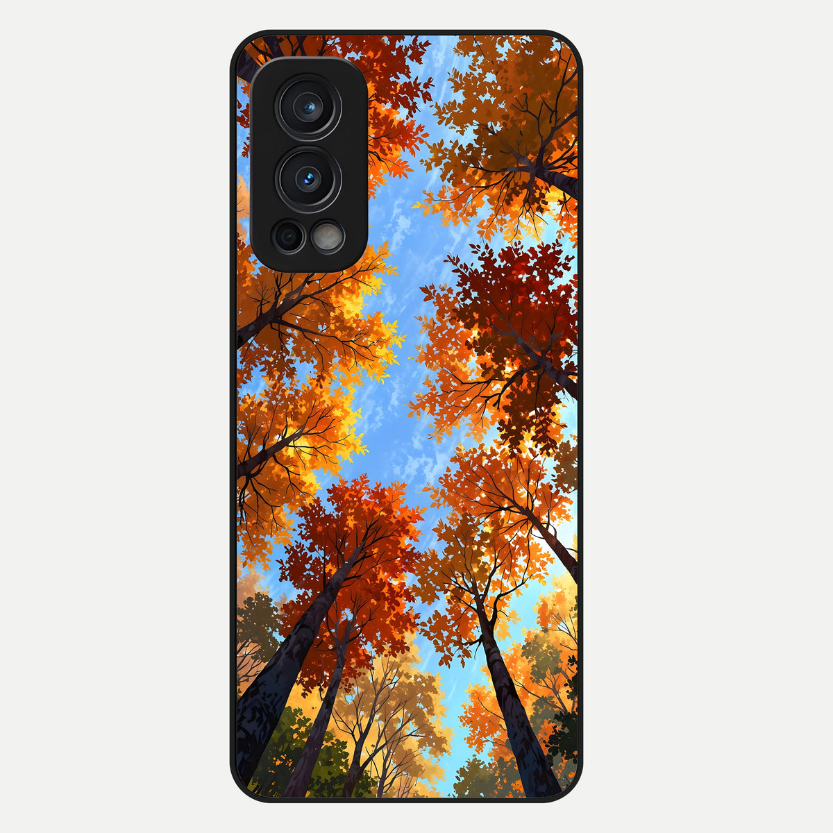  Autumn Sky Rise Glass Case For OnePlus Nord 2 back cover – full design glossy printed glass finish