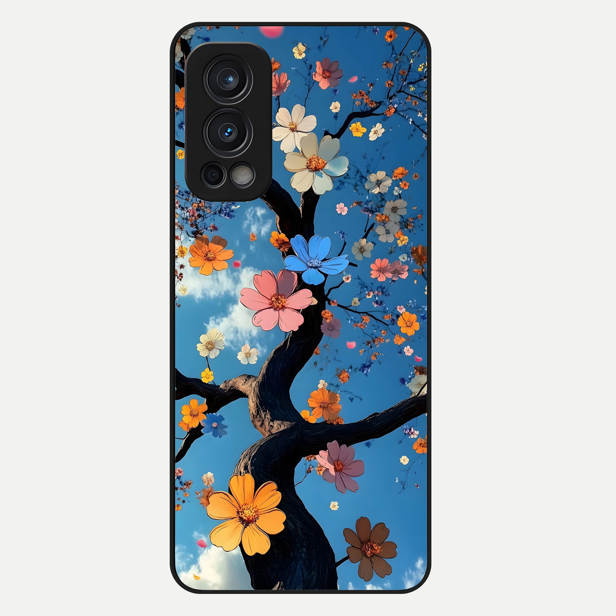  Blossom Dream Sky Glass Case For OnePlus Nord 2 back cover – full design glossy printed glass finish