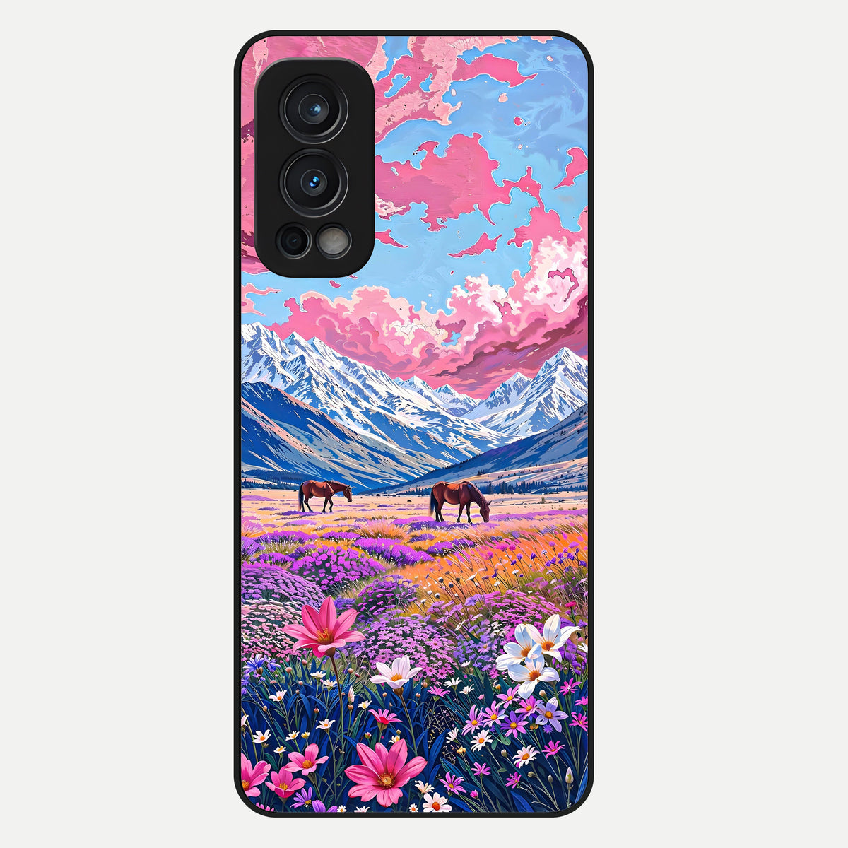  Blossom Valley Dream Glass Case For OnePlus Nord 2 back cover – full design glossy printed glass finish
