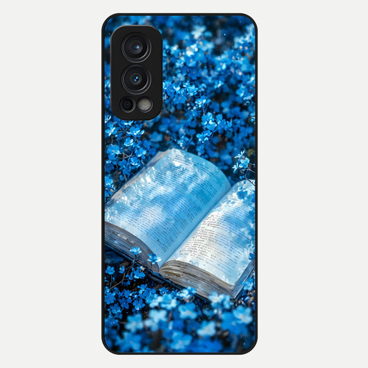  Blue Bloom Tales Glass Case For OnePlus Nord 2 back cover – full design glossy printed glass finish