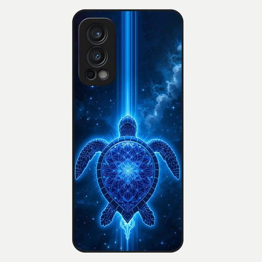  Blue Galaxy Turtle Glass Case For OnePlus Nord 2 back cover – full design glossy printed glass finish