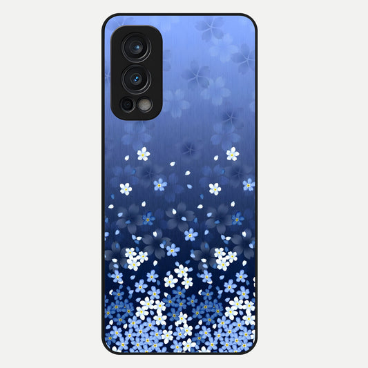  Blue Starry Glass Case For OnePlus Nord 2 back cover – full design glossy printed glass finish