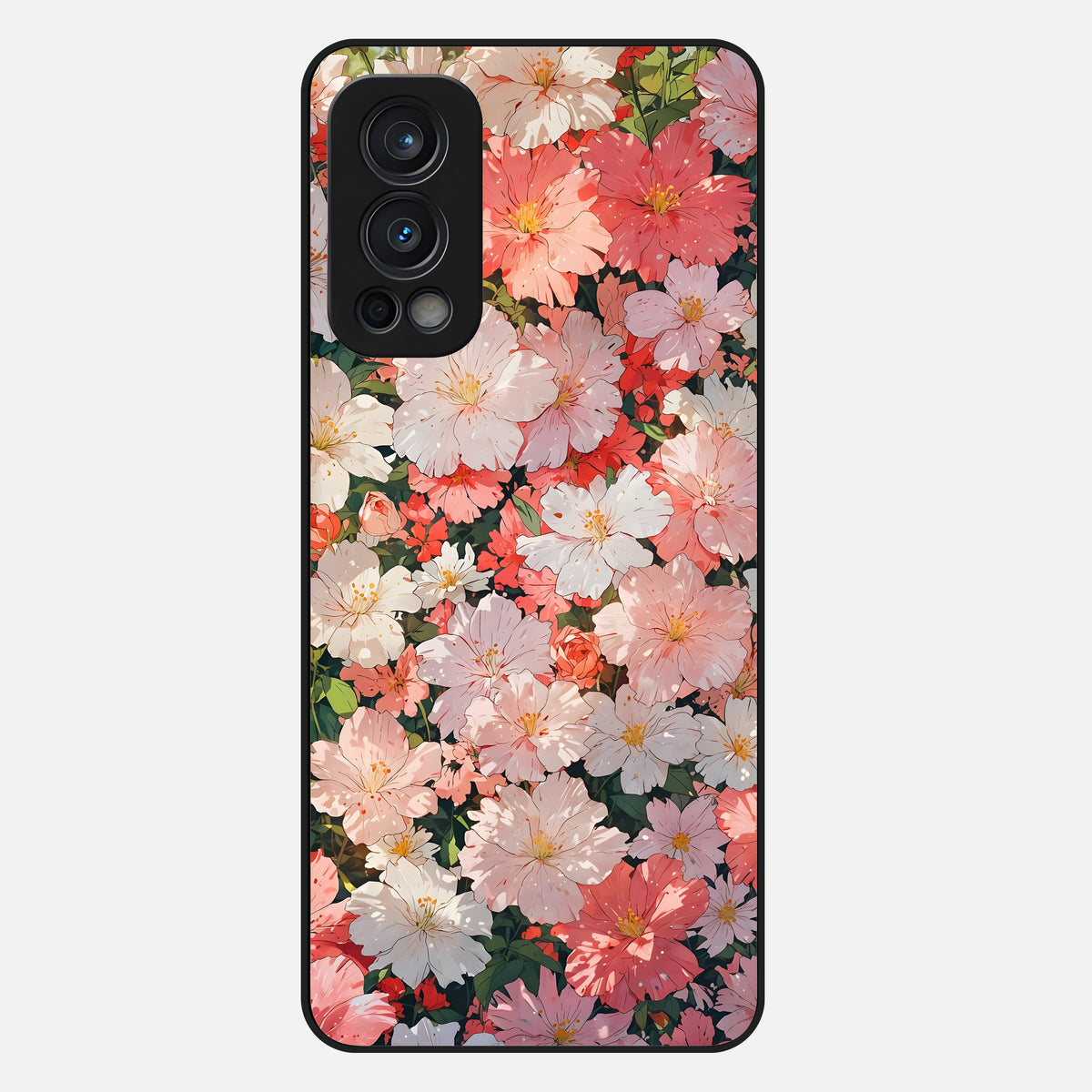  Blush Bloom Field Glass Case For OnePlus Nord 2 back cover – full design glossy printed glass finish