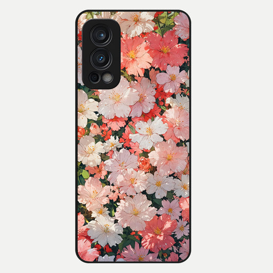  Blush Bloom Field Glass Case For OnePlus Nord 2 back cover – full design glossy printed glass finish