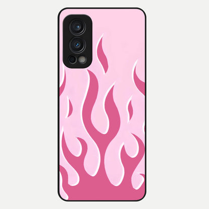 Blush Flame Energy Glass Case For OnePlus Nord 2 back cover – full design glossy printed glass finish