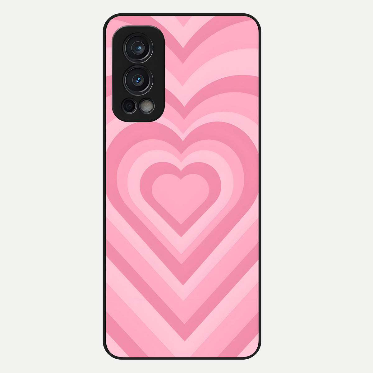  Blush Heart Waves Glass Case For OnePlus Nord 2 back cover – full design glossy printed glass finish