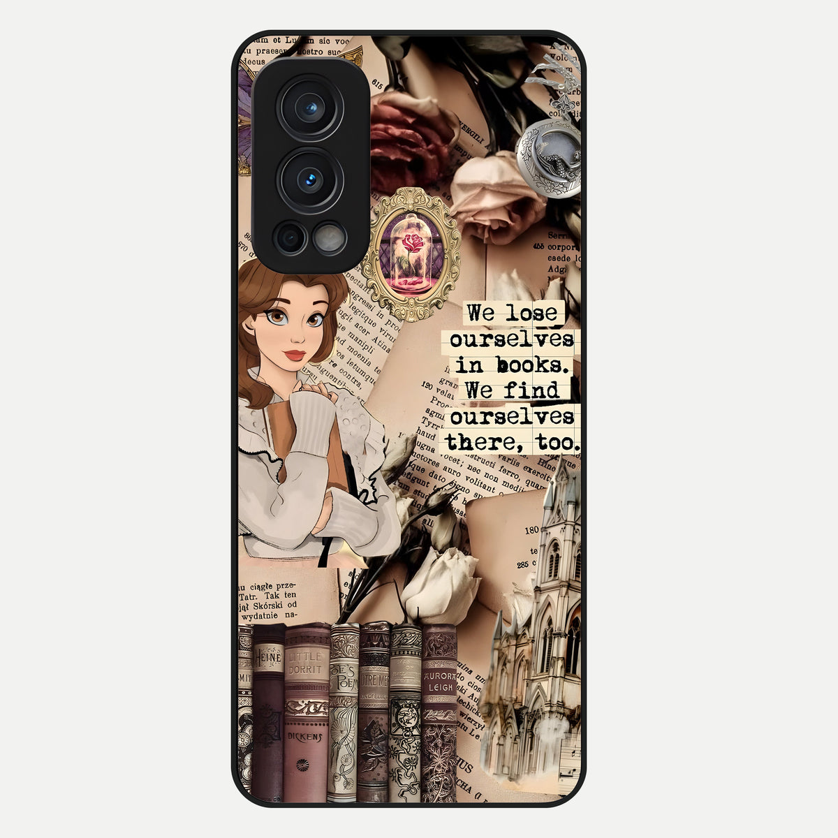  Bookish Dream World Glass Case For OnePlus Nord 2 back cover – full design glossy printed glass finish