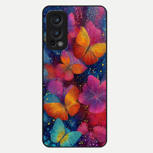  Butterfly Dream Mist Glass Case For OnePlus Nord 2 back cover – full design glossy printed glass finish