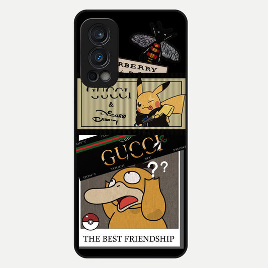  Cartoon Brand Play Mashup Glass Case For OnePlus Nord 2 back cover – full design glossy printed glass finish