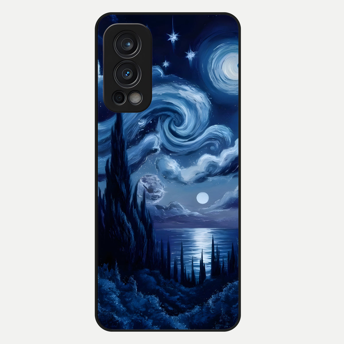  Celestial Dream Van Gogh Glass Case For OnePlus Nord 2 back cover – full design glossy printed glass finish