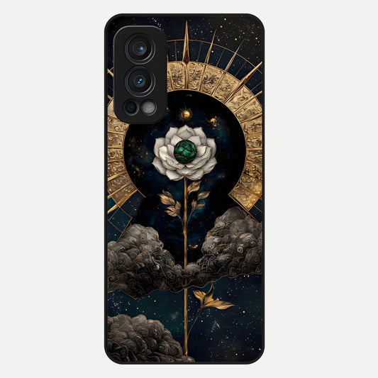  Celestial Lotus Morang Glass Case For OnePlus Nord 2 back cover – full design glossy printed glass finish