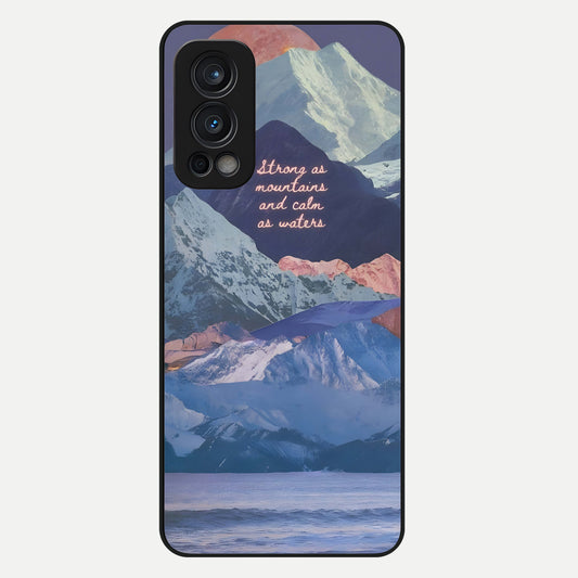 Celestial Mountain Calm Glass Case For OnePlus Nord 2 back cover – full design glossy printed glass finish