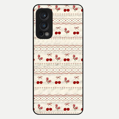  Cherry Bloom Charm Glass Case For OnePlus Nord 2 back cover – full design glossy printed glass finish