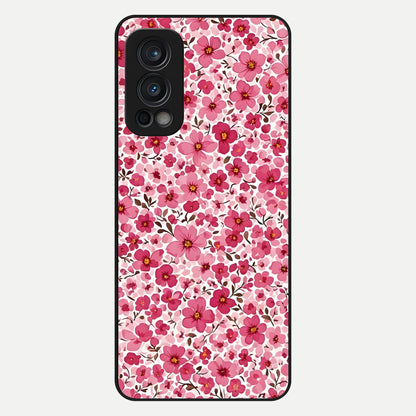  Cherry Blossom Charm Glass Case For OnePlus Nord 2 back cover – full design glossy printed glass finish
