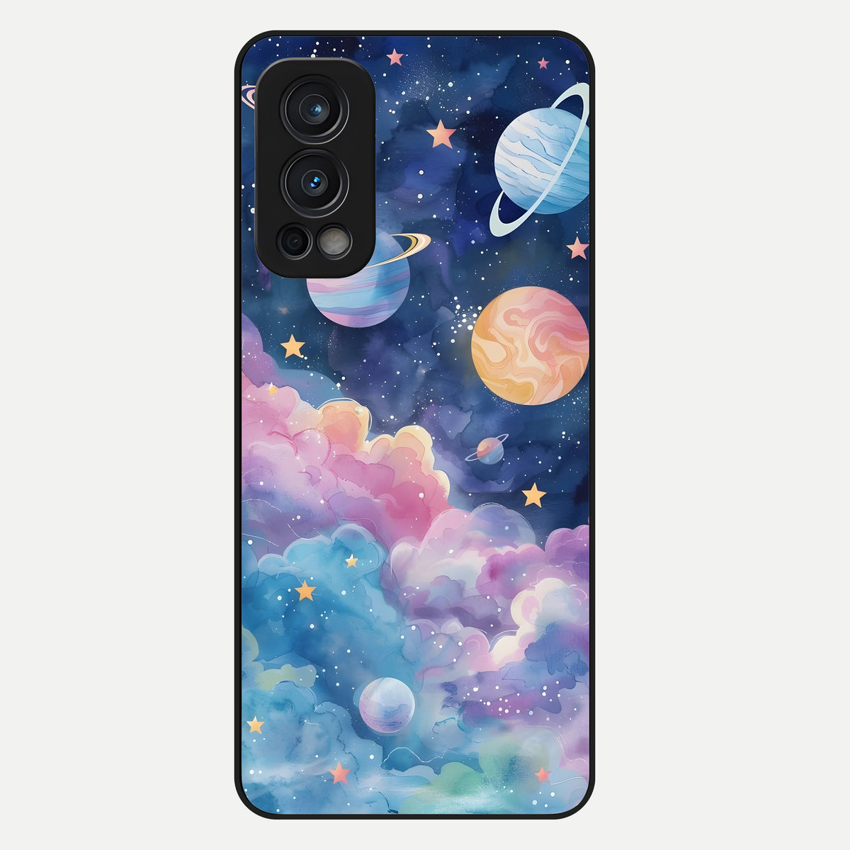  Cosmic Planet Dreams Glass Case For OnePlus Nord 2 back cover – full design glossy printed glass finish