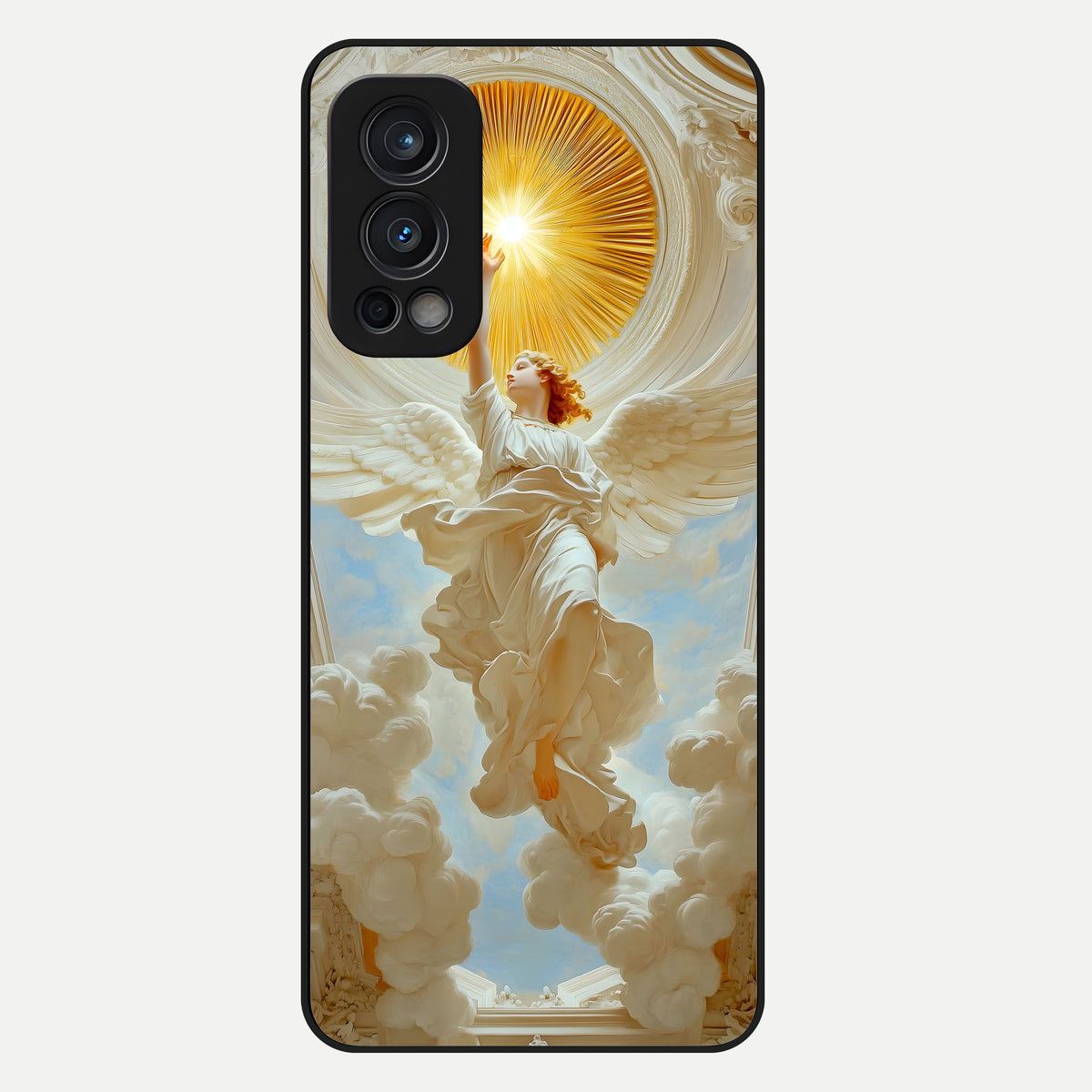  Divine Light Angel Glass Case For OnePlus Nord 2 back cover – full design glossy printed glass finish
