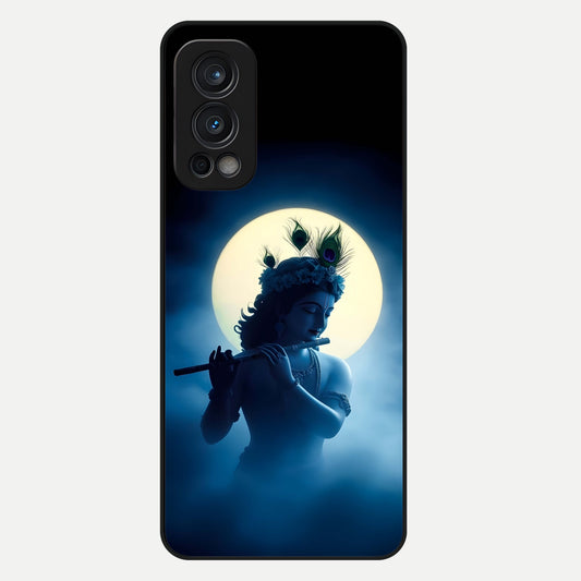  Divine Moon Flute Glass Case For OnePlus Nord 2 back cover – full design glossy printed glass finish
