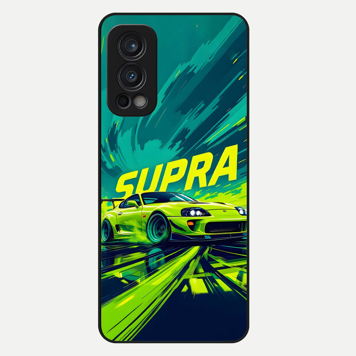  Electric Supra Thunder Glass Case For OnePlus Nord 2 back cover – full design glossy printed glass finish