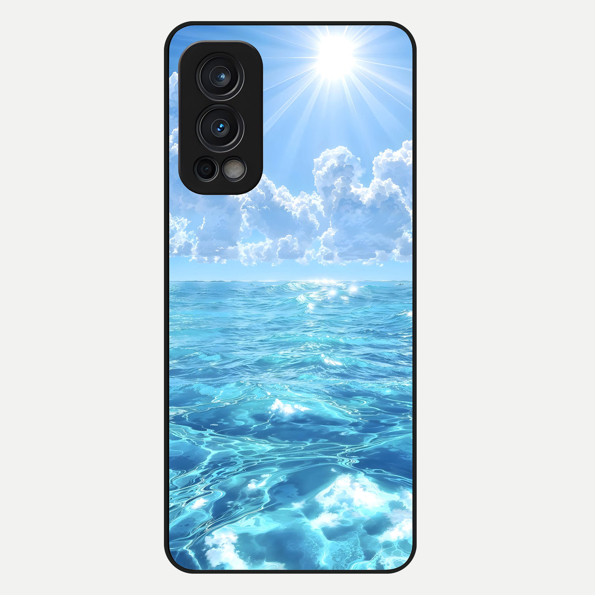  Endless Ocean Horizon Glass Case For OnePlus Nord 2 back cover – full design glossy printed glass finish
