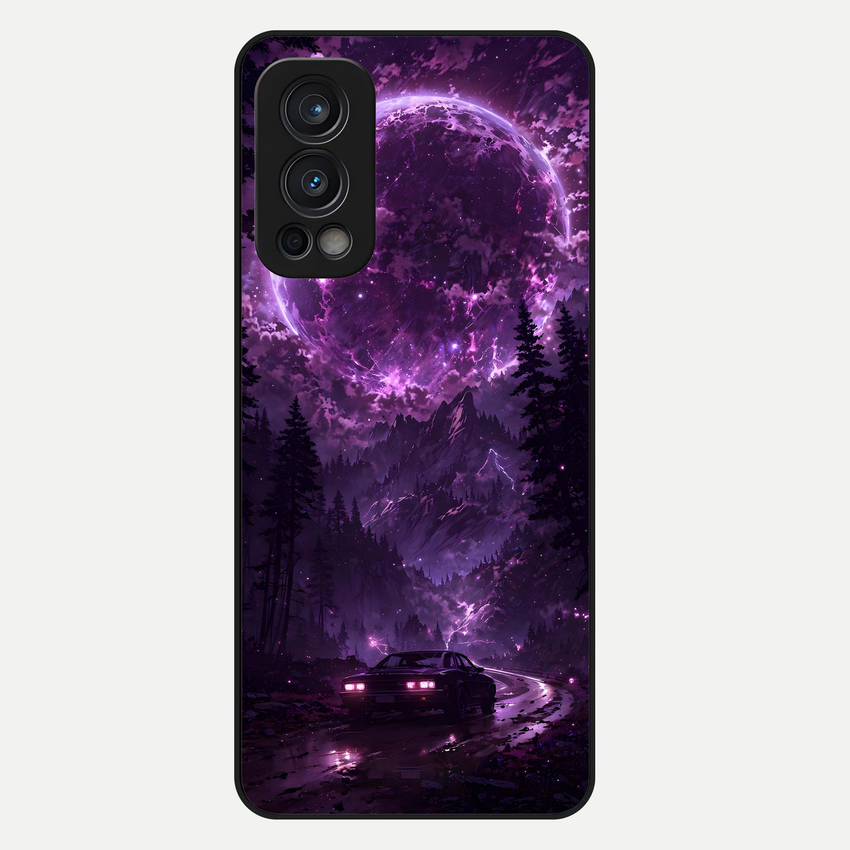  Eternal Cosmic Drive Glass Case For OnePlus Nord 2 back cover – full design glossy printed glass finish