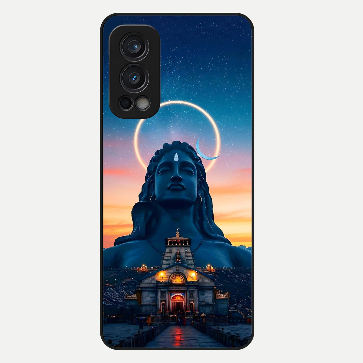  Eternal Shiva Aura Glass Case For OnePlus Nord 2 back cover – full design glossy printed glass finish