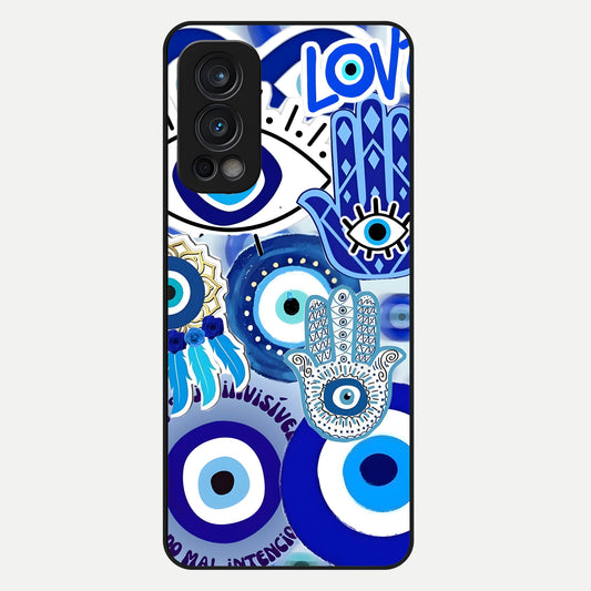  Evil Eyes Dream Glass Case For OnePlus Nord 2 back cover – full design glossy printed glass finish