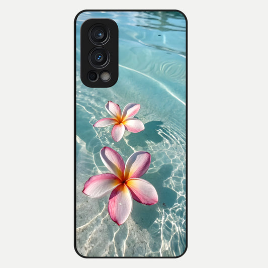  Floating Bloom Bliss Glass Case For OnePlus Nord 2 back cover – full design glossy printed glass finish