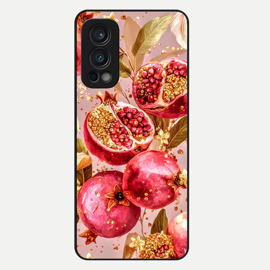  Golden Bloom Glow Glass Case For OnePlus Nord 2 back cover – full design glossy printed glass finish