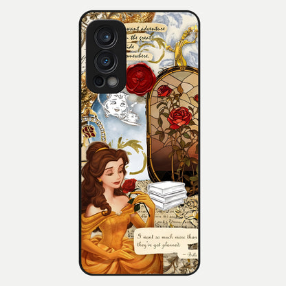  Golden Dream Belle Glass Case For OnePlus Nord 2 back cover – full design glossy printed glass finish