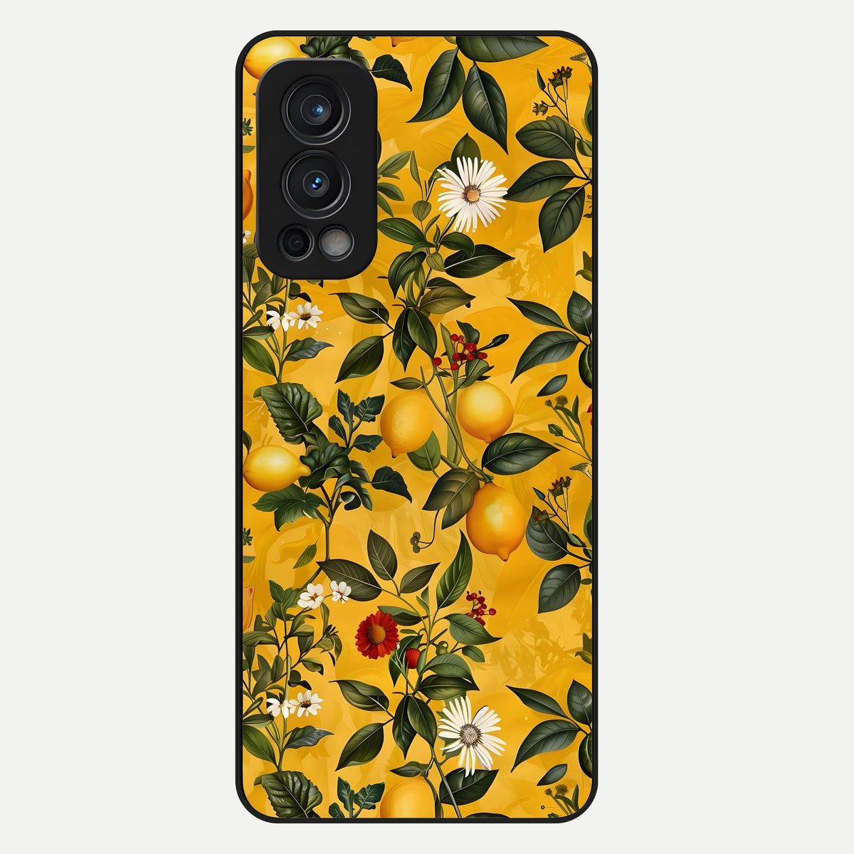  Golden Lemon Field Glass Case For OnePlus Nord 2 back cover – full design glossy printed glass finish