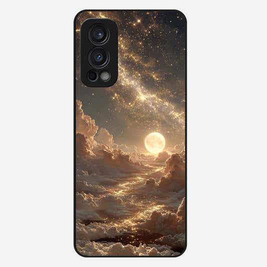  Golden Sky Dream Glass Case For OnePlus Nord 2 back cover – full design glossy printed glass finish