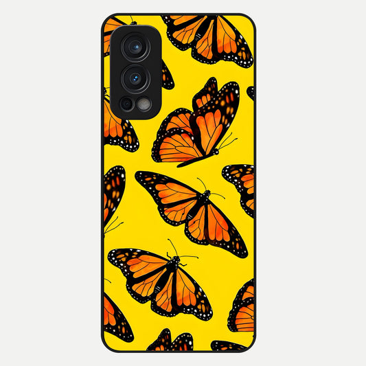  Golden Wing Flight Glass Case For OnePlus Nord 2 back cover – full design glossy printed glass finish