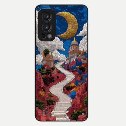  Heavenly Moon Path Glass Case For OnePlus Nord 2 back cover – full design glossy printed glass finish