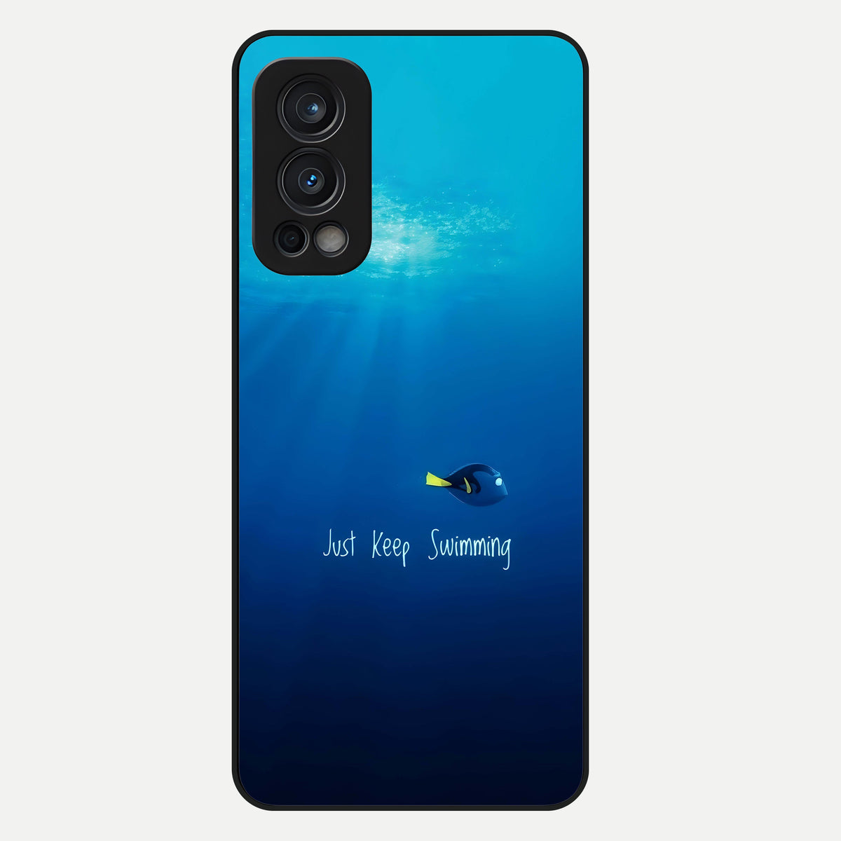  Just Keep Swimming Glass Case For OnePlus Nord 2 back cover – full design glossy printed glass finish