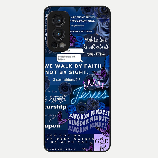  Kingdom Faith Glow Glass Case For OnePlus Nord 2 back cover – full design glossy printed glass finish