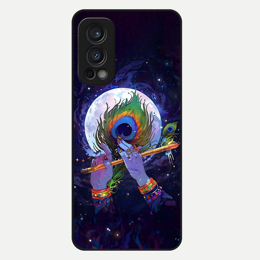  Krishna Hands Art Glass Case For OnePlus Nord 2 back cover – full design glossy printed glass finish