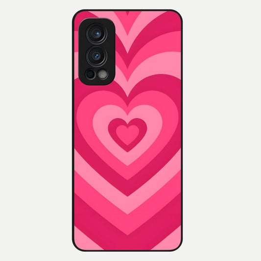  Layered Love Hearts Glass Case For OnePlus Nord 2 back cover – full design glossy printed glass finish