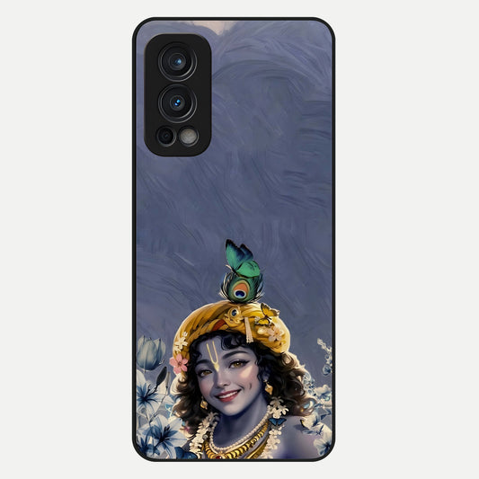  Lord Krishna Glass Case For OnePlus Nord 2 back cover – full design glossy printed glass finish