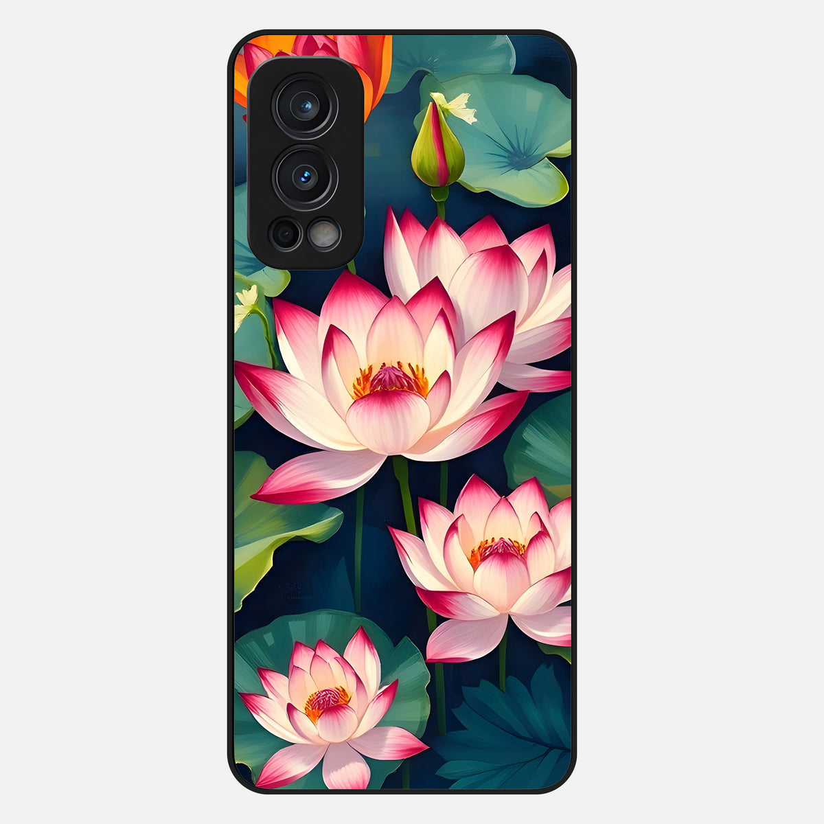  Lotus Dream Serenity Glass Case For OnePlus Nord 2 back cover – full design glossy printed glass finish